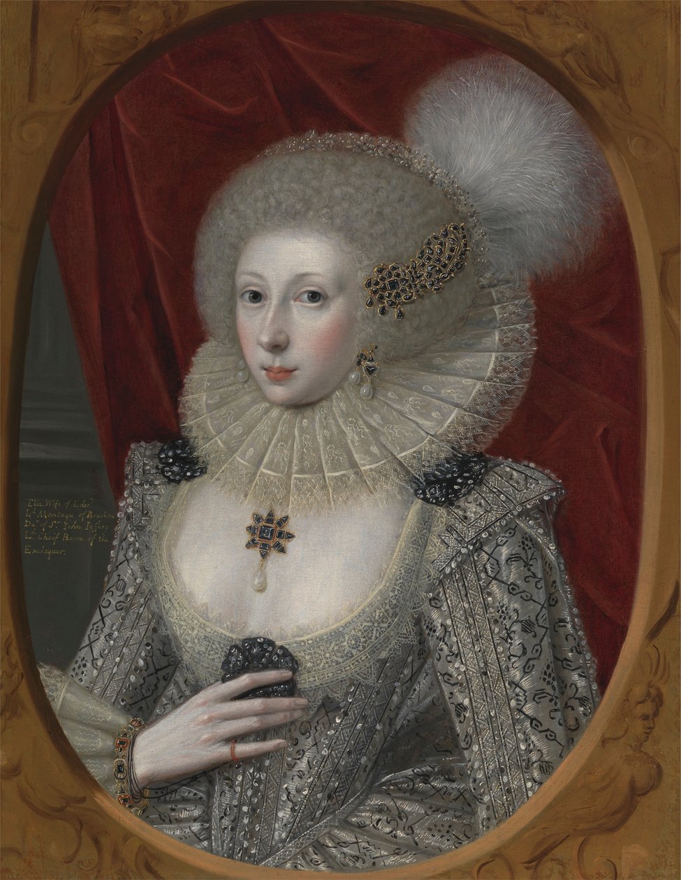 Retrato de uma Mulher, possivelmente Elizabeth Pope (ca. 1585; vivendo 1624) de Robert Peake the elder