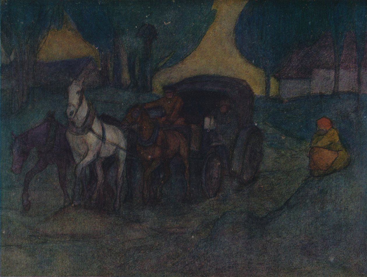 Uma estrada secundária na Polônia, c1901, 1905 de Robert Polhill Bevan