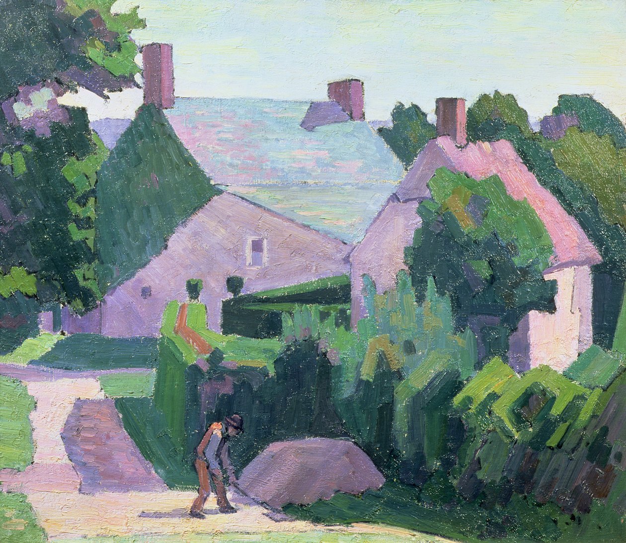 Dunn&39;s Cottage (óleo sobre tela) de Robert Polhill Bevan