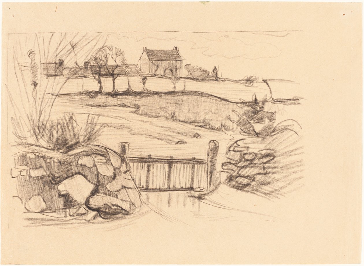 Portão para a casa da fazenda, Pont-Aven de Robert Polhill Bevan