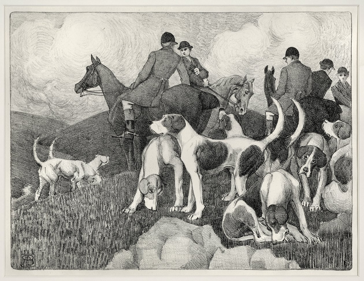 Cena de caça (litho) de Robert Polhill Bevan