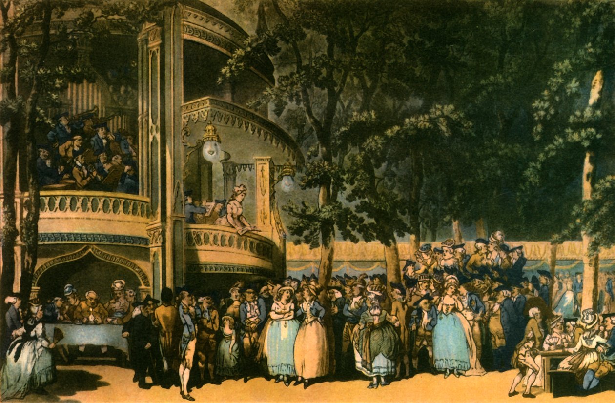 Jardins de Vauxhall, Lambeth, c1785, 1942 de Robert Pollard