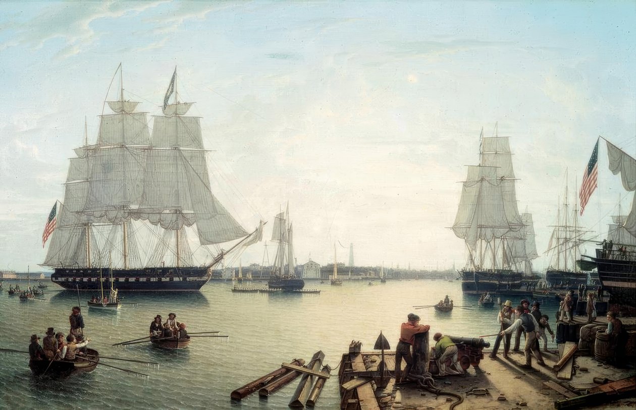 Porto de Boston de Robert Salmon