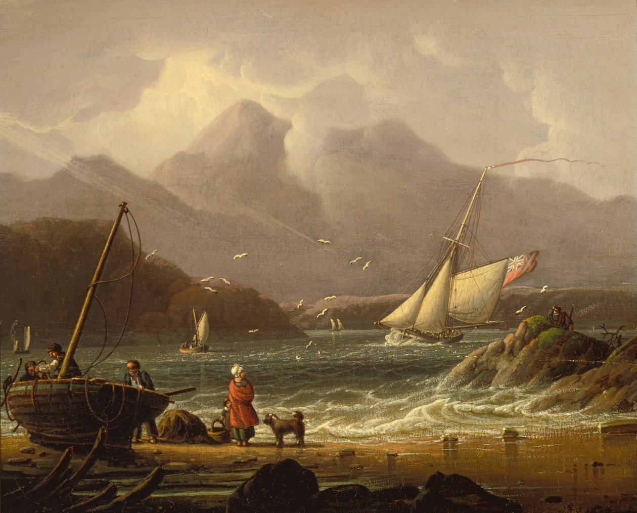 Paisagem Costeira (petróleo) de Robert Salmon