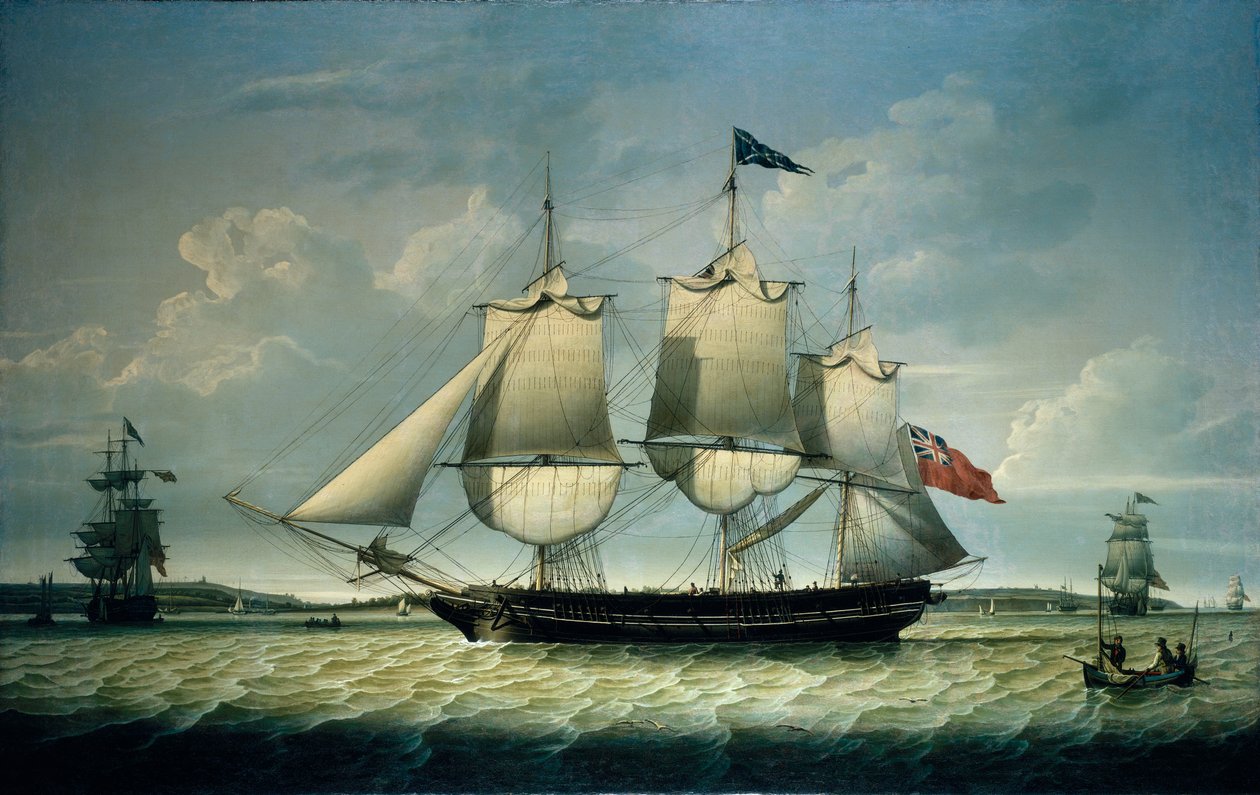 O "Ann" ao largo de Birkenhead, c.1810 (óleo sobre tela) de Robert Salmon