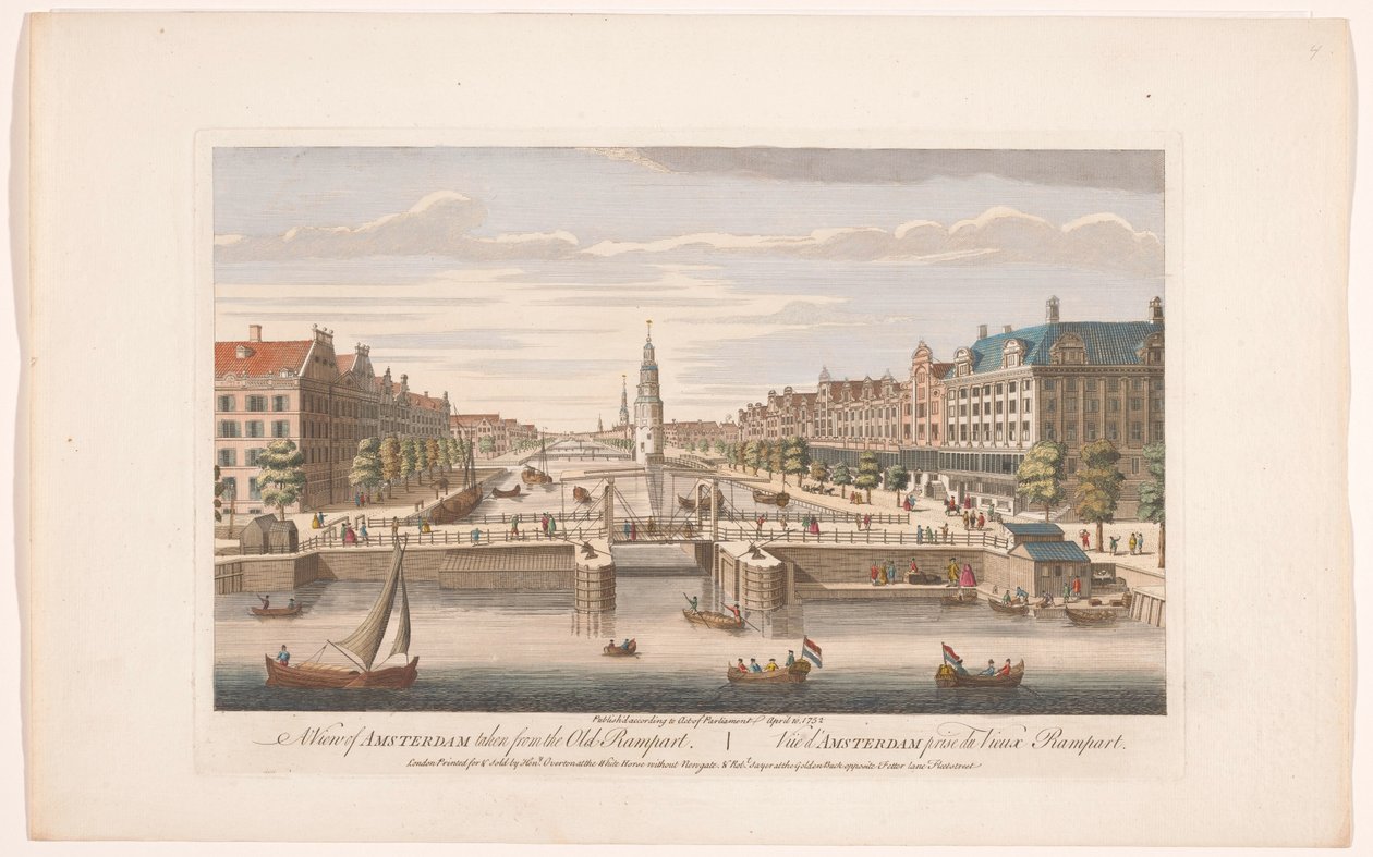 Vista dos Oudeschans em Amesterdão tirada do rio IJ
Uma vista de Amesterdão retirada da antiga muralha (título sobre o objecto)
Holanda (título da série) de Robert Sayer