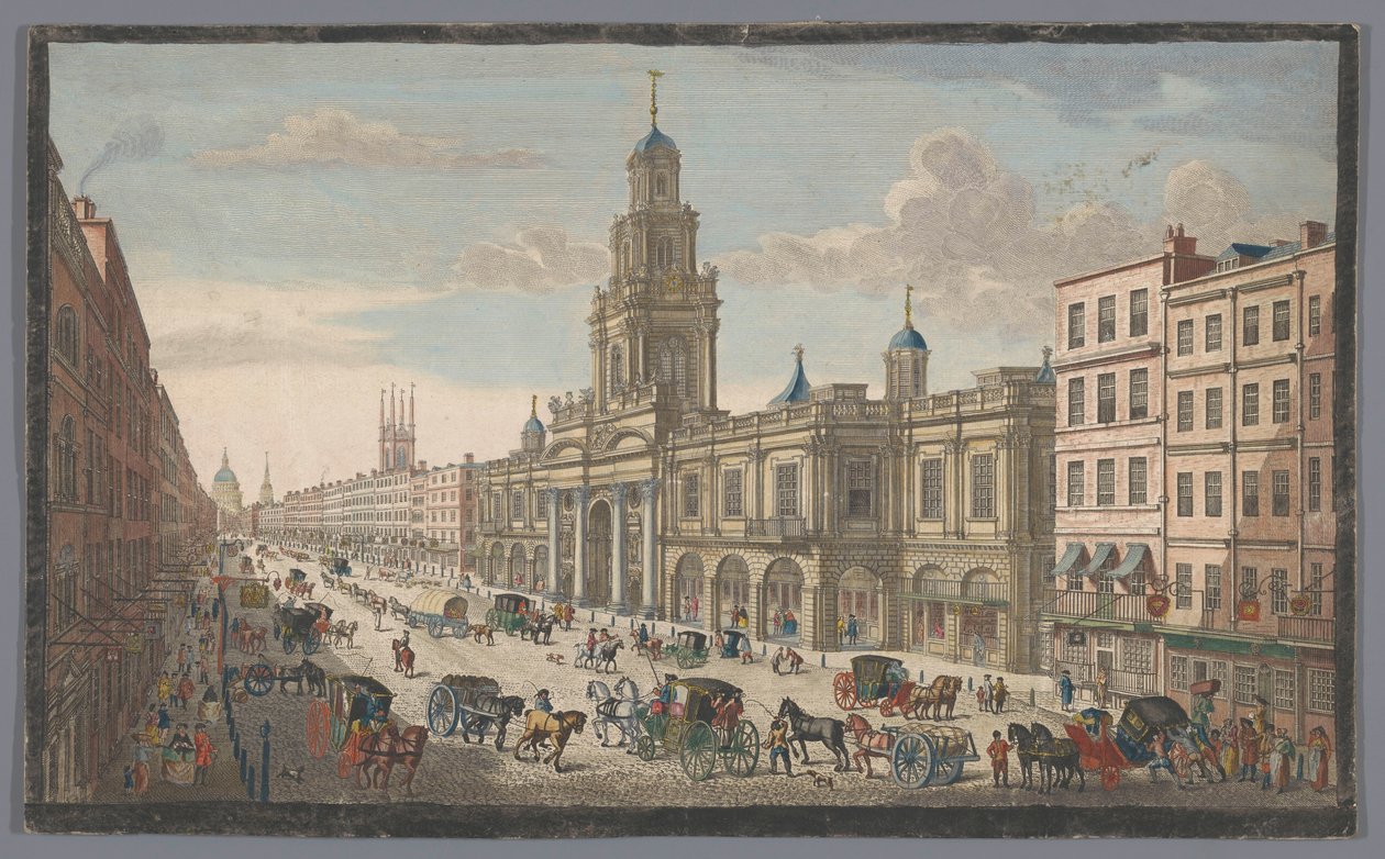 Gezicht op de Royal Exchange te Londen
Uma visão da Royal Exchange London (título sobre o objecto)
Londen (título da série) de Robert Sayer