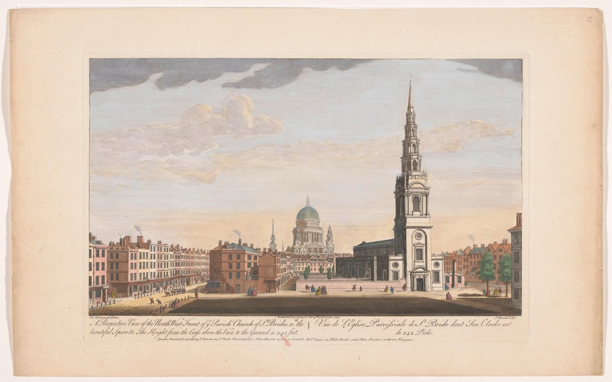 Gezicht op de kerk Saint Bride