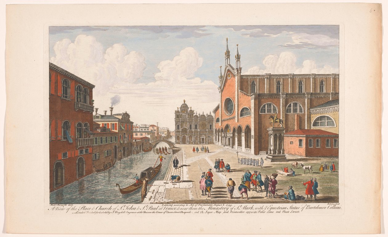 Uma vista da igreja de Santi Giovanni e Paolo em Veneza
Uma vista da Praça e Igreja de São João e São Paulo em Veneza (...) (título sobre o objecto)
Veneza (título da série) de Robert Sayer