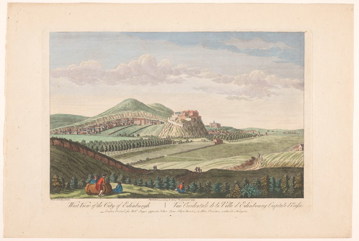 Gezicht op de stad Edinburgh
Vista ocidental da cidade de Edimburgo (título sobre o objecto)
Schotland (título da série) de Robert Sayer