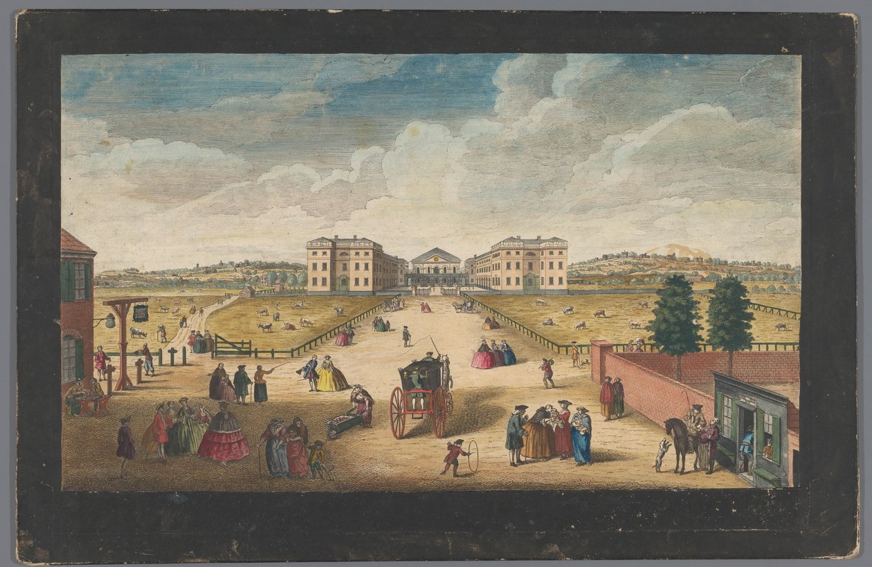 Vista do Foundling Hospital em Londres Uma vista do Foundling Hospital (título no objeto) Londres (título da série) de Robert Sayer
