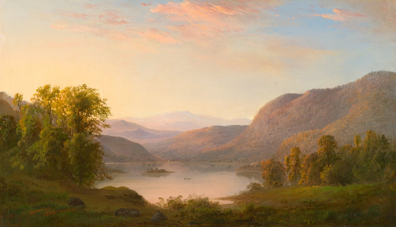 Uma vista nas montanhas Laurentian, perto de Quebec de Robert Scott Duncanson