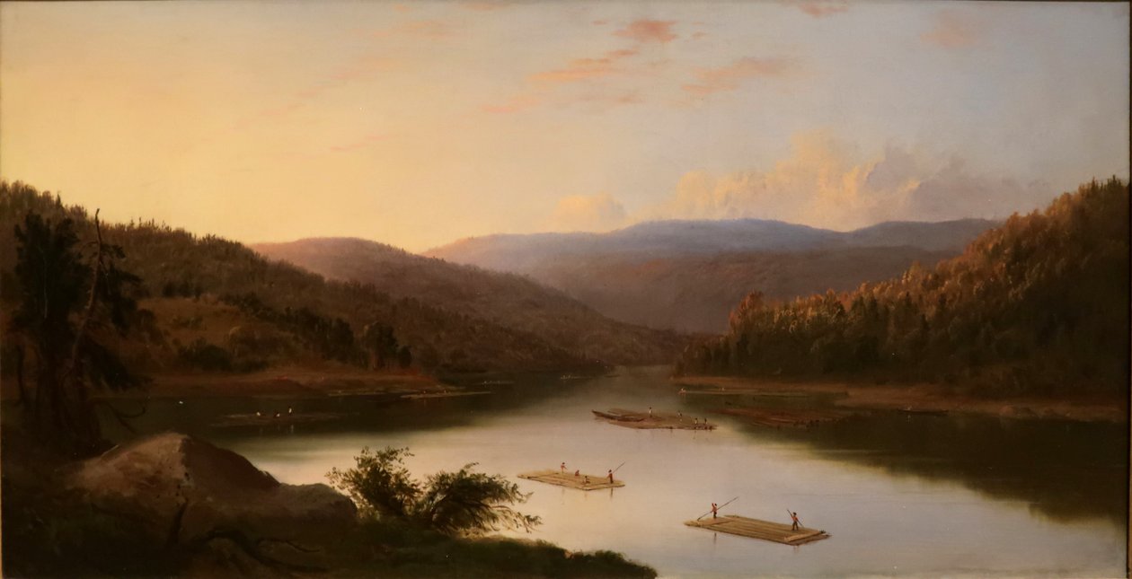 Homens de barco plano de Robert Seldon Duncanson