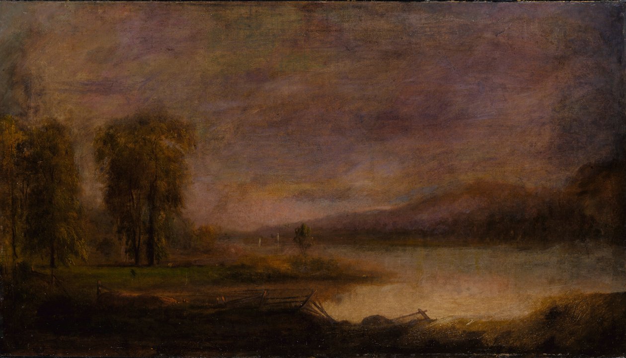 Paisagem com lago, 1864. de Robert Seldon Duncanson