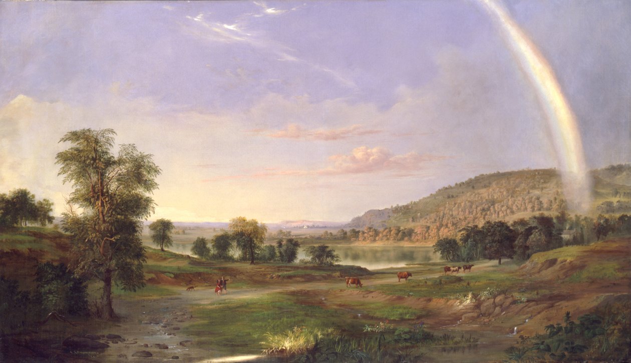 Paisagem com arco-íris, 1859. de Robert Seldon Duncanson
