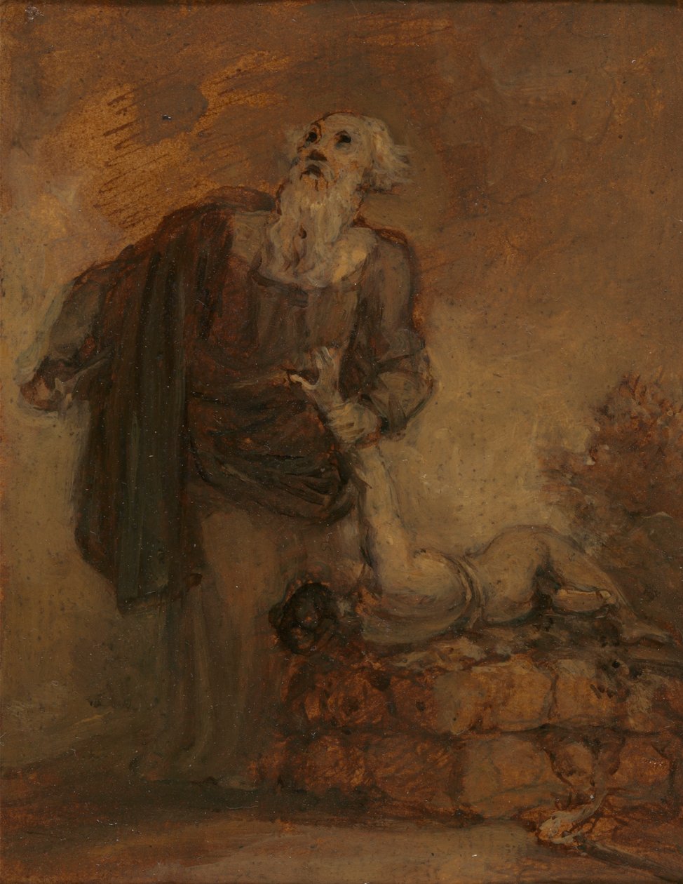 Abraham e Isaac (Abraham agarrando o braço de Isaac) de Robert Smirke