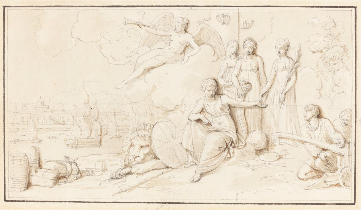Uma alegoria do poder mercantil da Grã-Bretanha de Robert Smirke