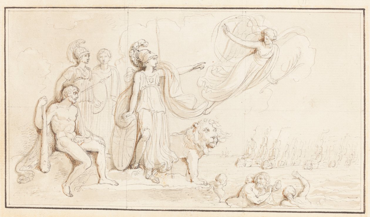 Uma alegoria do poder naval da Grã-Bretanha de Robert Smirke