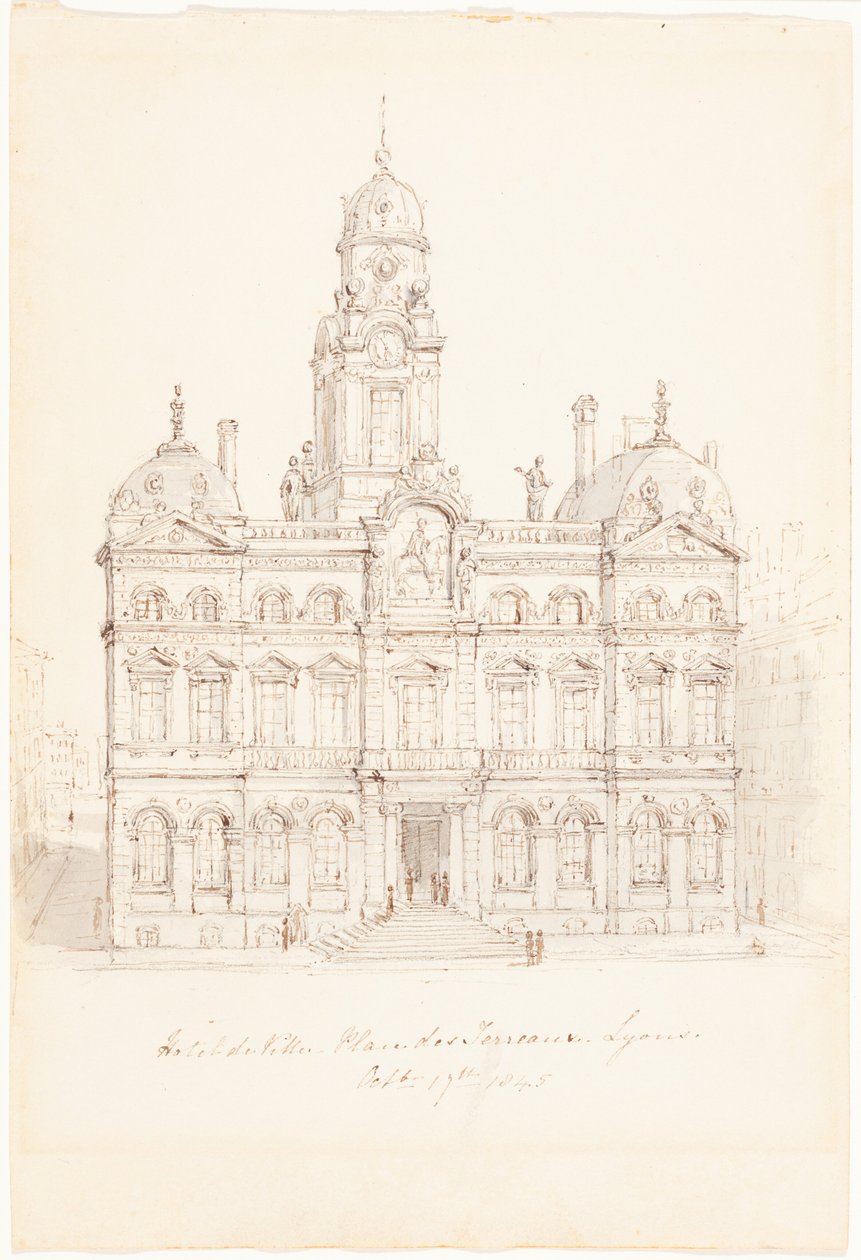 Hôtel de Ville, Place des Terreaux, Lyon de Robert Smirke