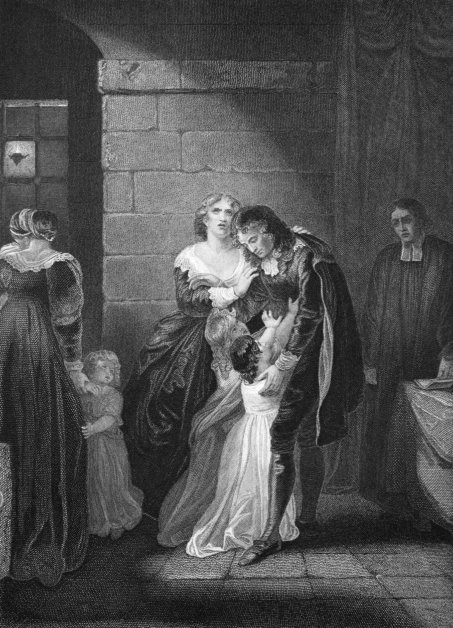 A última entrevista de Lord W. Russel com sua família, gravada por AH Payne de Robert Smirke