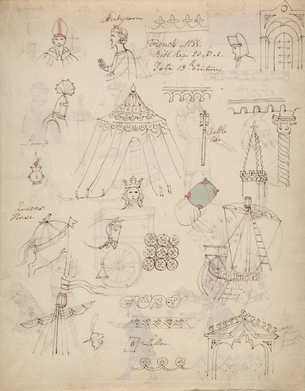 Estudos de um Registo Bíblico Francês MSS de Robert Smirke