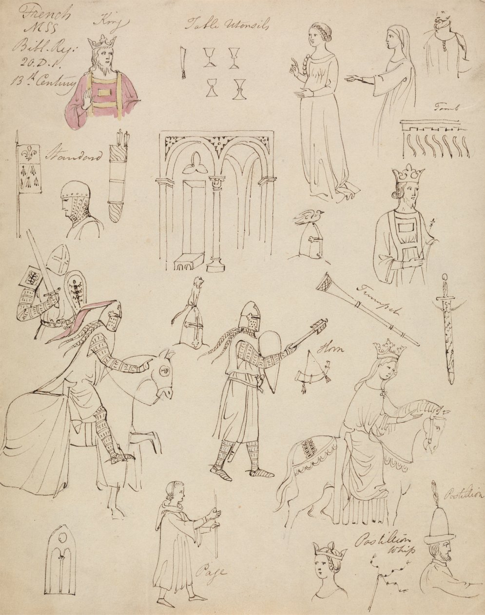 Estudos de um Registo Bíblico Francês MSS de Robert Smirke