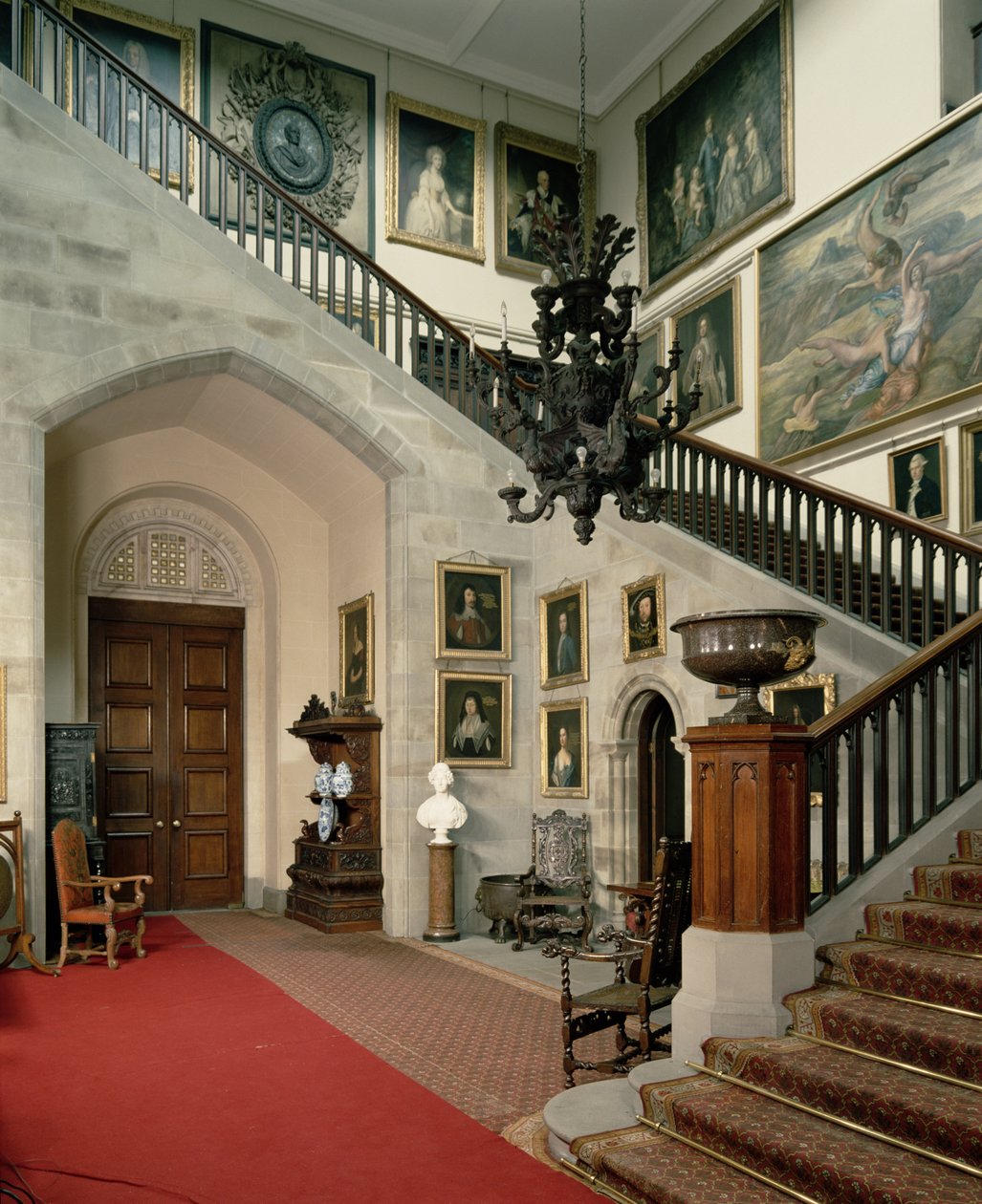 Vista, escadaria, corredor, 1812-15 de Robert Smirke