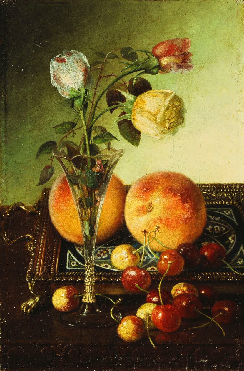Rosas, pêssegos e cerejas, 1891 de Robert Spear Dunning