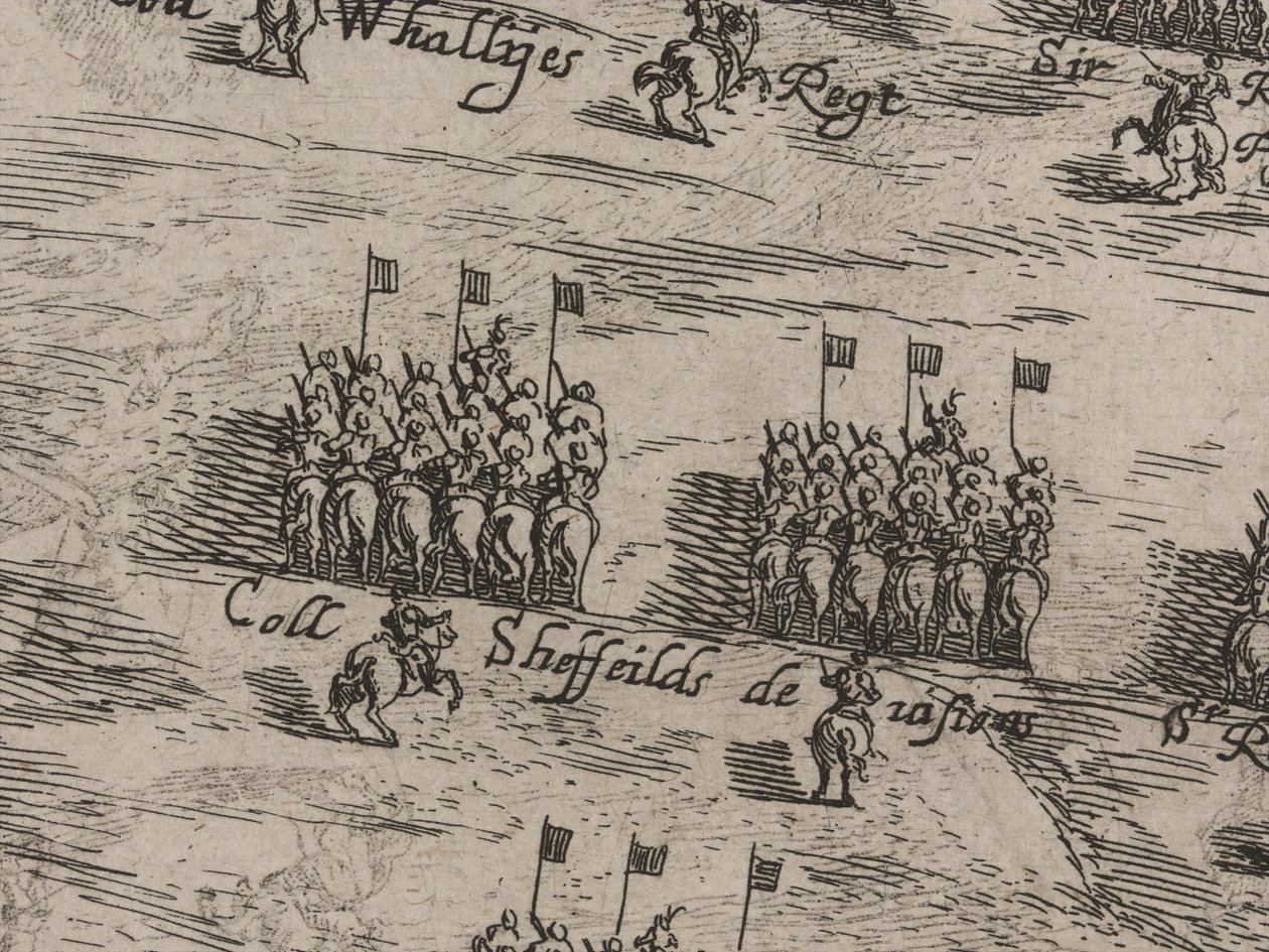 Descrição dos Exércitos de Cavalo e Pé de Suas Majestades, e Sir Thomas Fairefax; o décimo terceiro dia de junho de 1645 de Robert Streater or Streeter