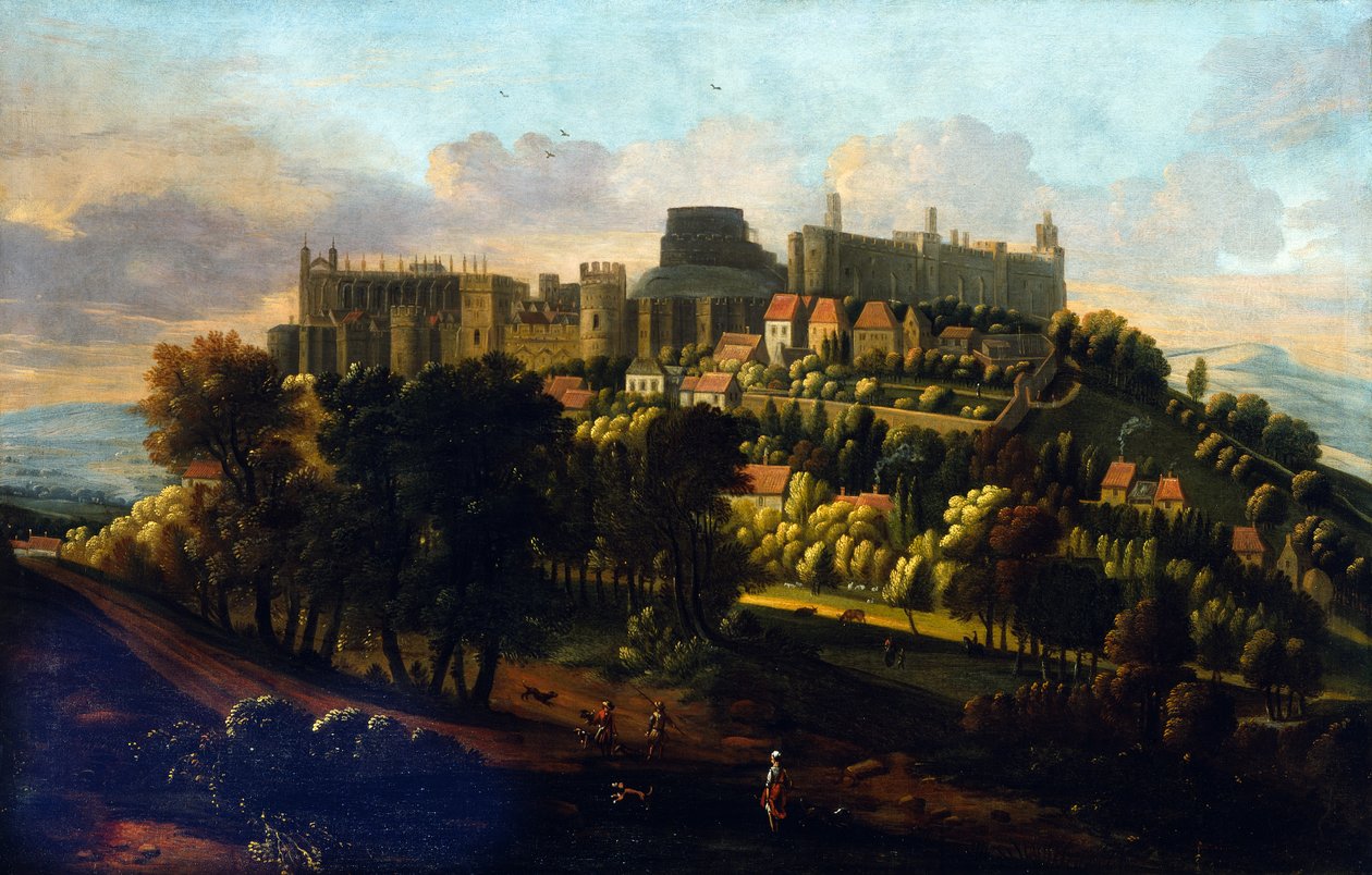 Castelo de Windsor, c.1670 (óleo sobre tela) de Robert Streater or Streeter