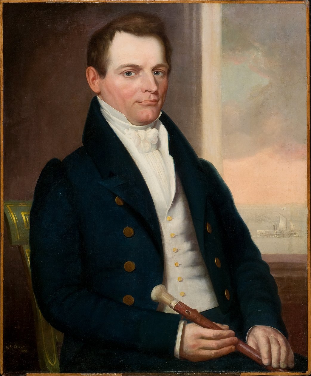 Retrato de um homem 1830 (óleo sobre tela) de Robert Street