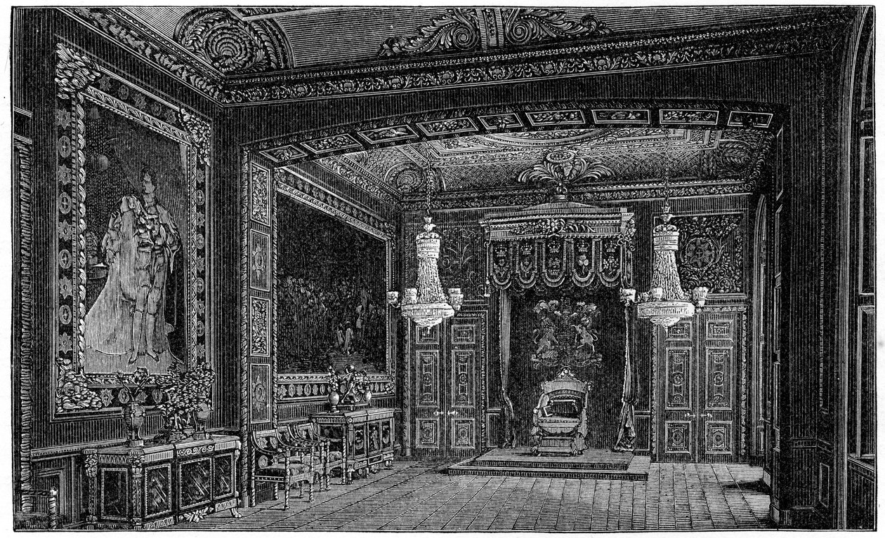 A Sala do Trono, Windsor, 1880. de Robert Taylor Pritchett