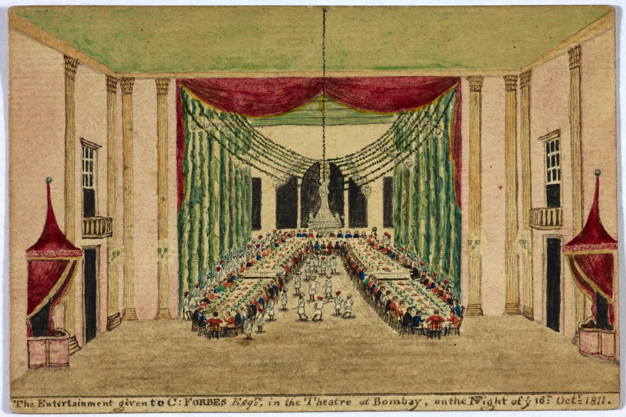 A animação dada a C. Forbes escudeiro no teatro de Bombaim na noite de 16 de outubro de 1811. de Robert Temple