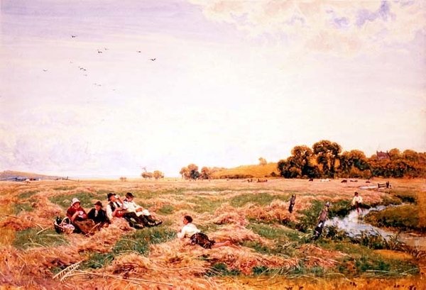 Ceifeiras Almoço à beira de um riacho de Robert Thorne Waite