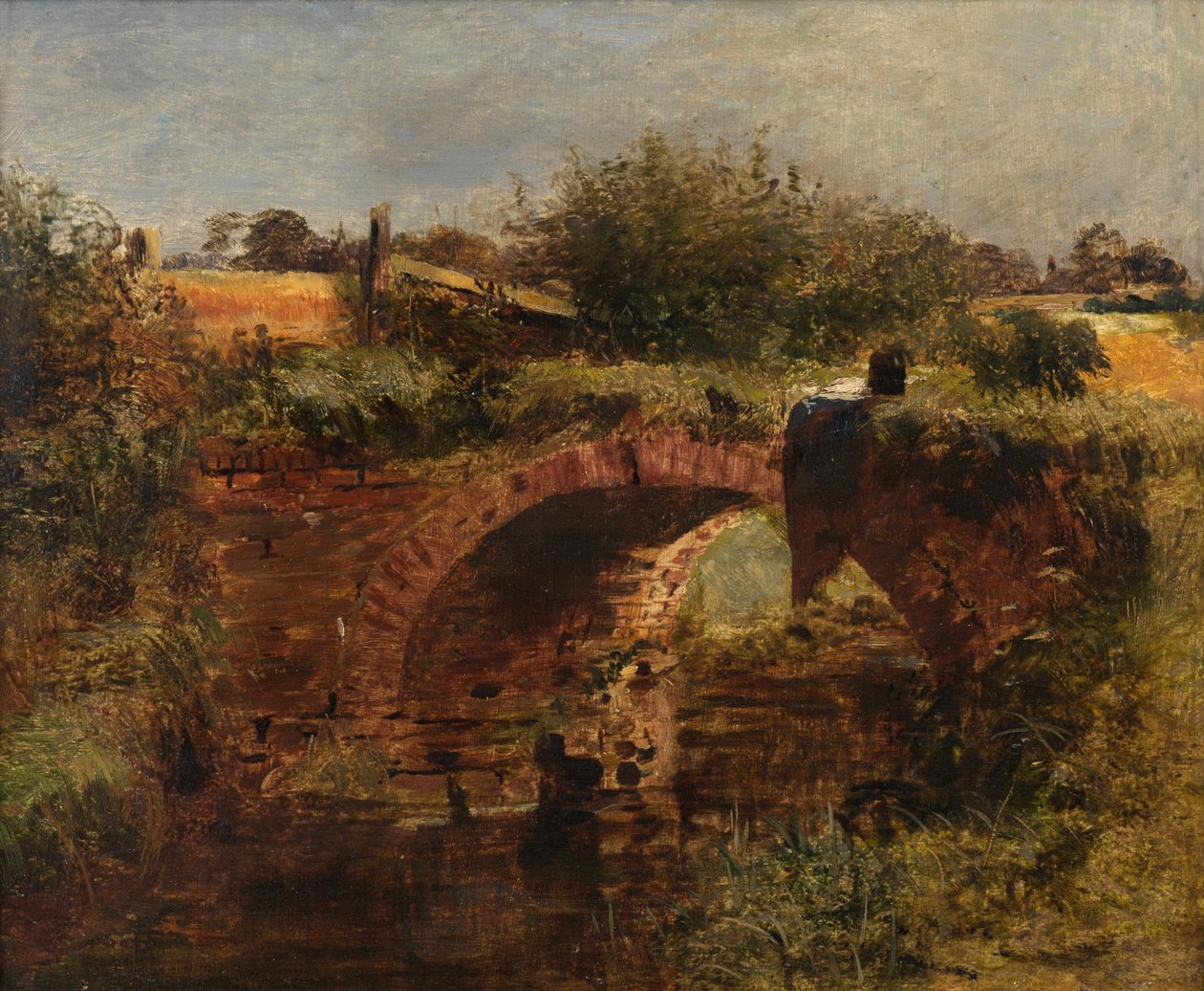 Ponte no Wirral (Óleo a bordo) de Robert Tonge