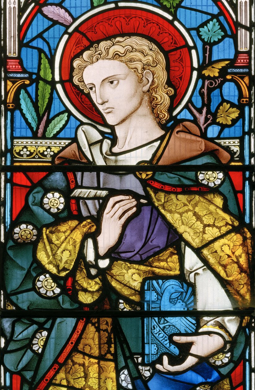 São João, detalhe de O Bom Pastor, 1863 (vitral) de Robert Turnill Bayne