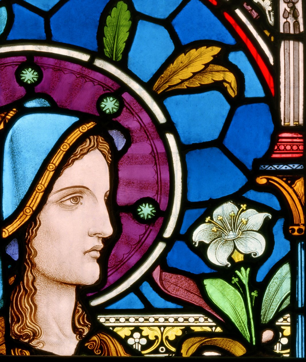 A Virgem Maria, 1863 (vitral) de Robert Turnill Bayne