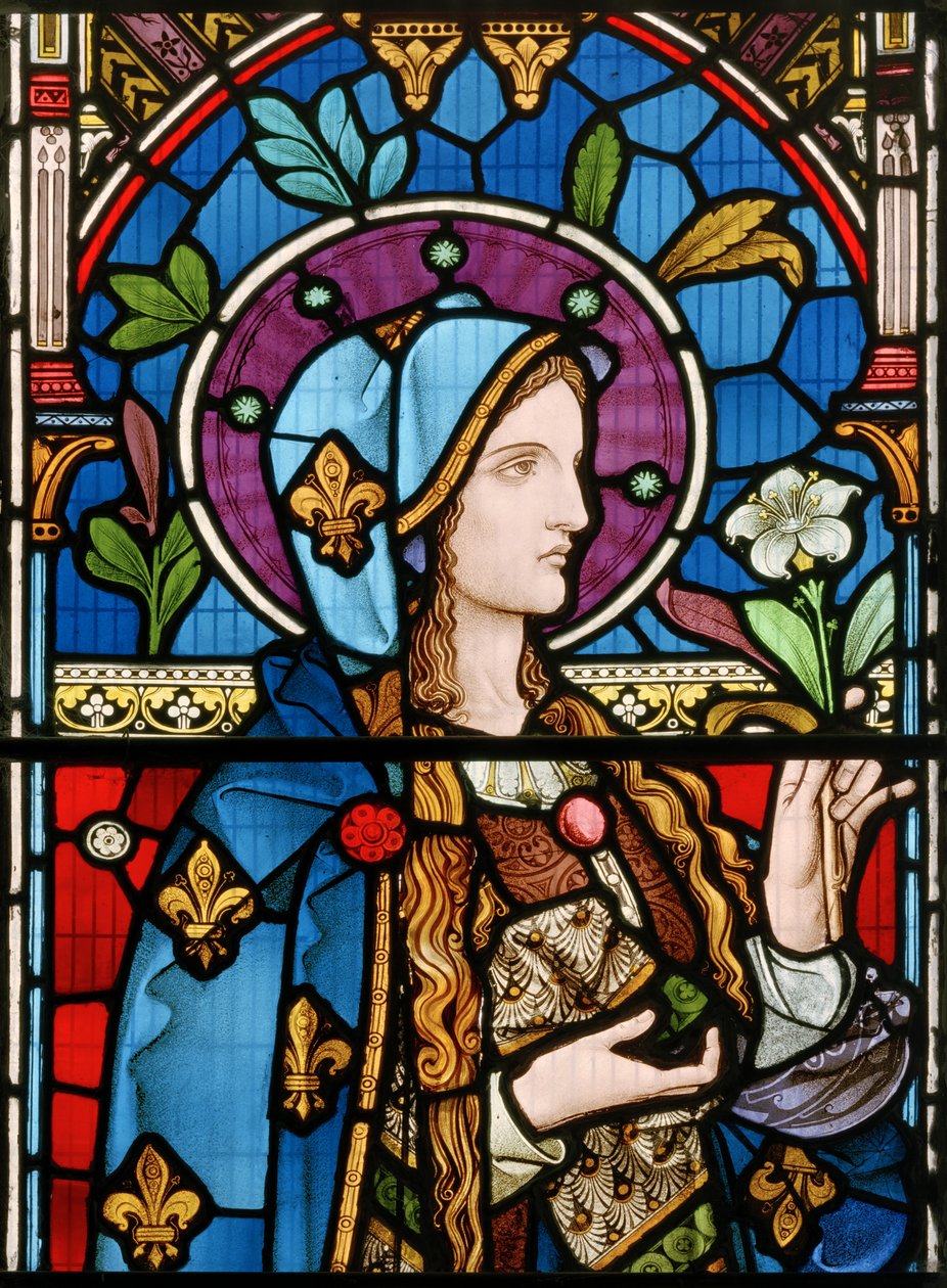 A Virgem Maria, 1863 (vitral) de Robert Turnill Bayne