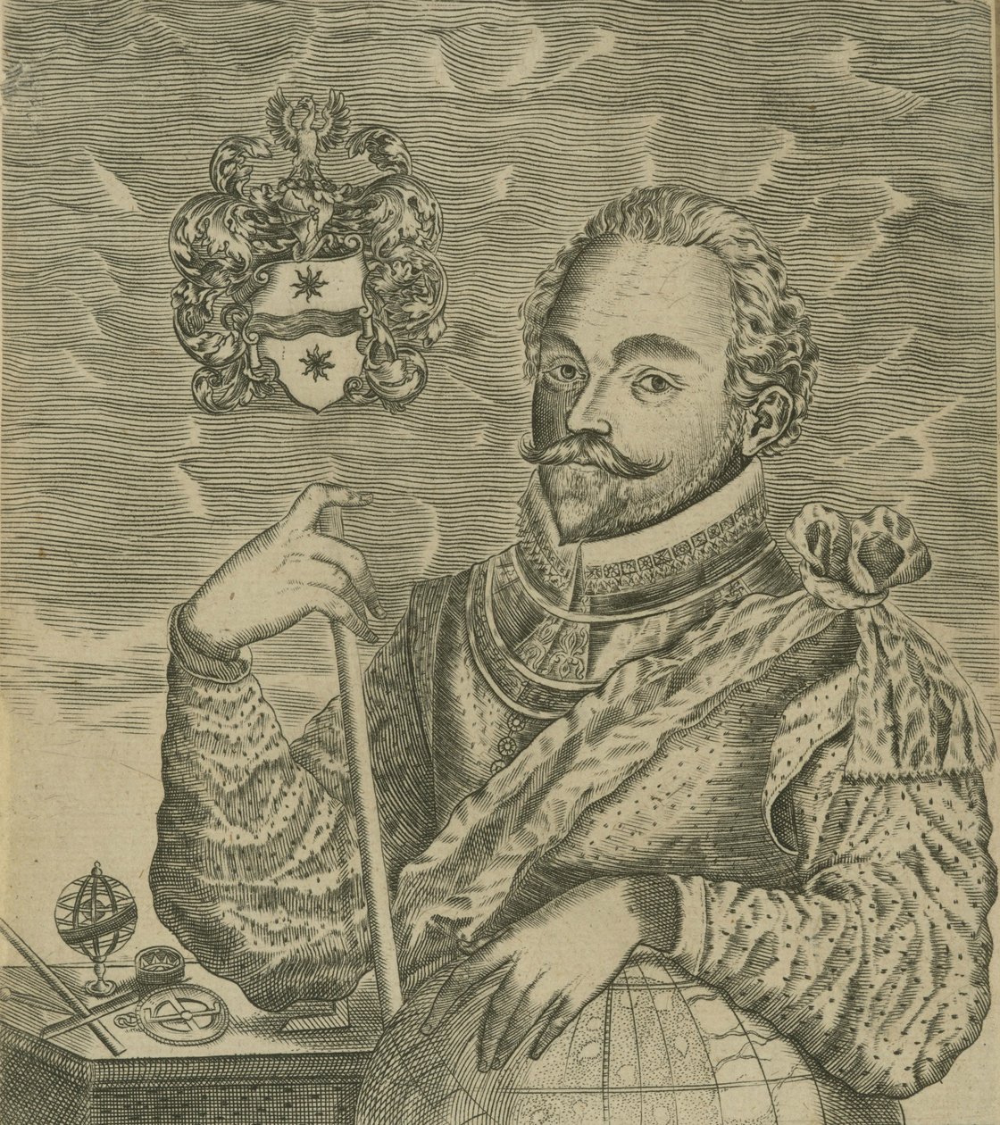 Retrato de Sir Francis Drake, 1628. de Robert Vaughan