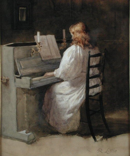 Nocturno (aguarela sobre papel) de Robert W. Little
