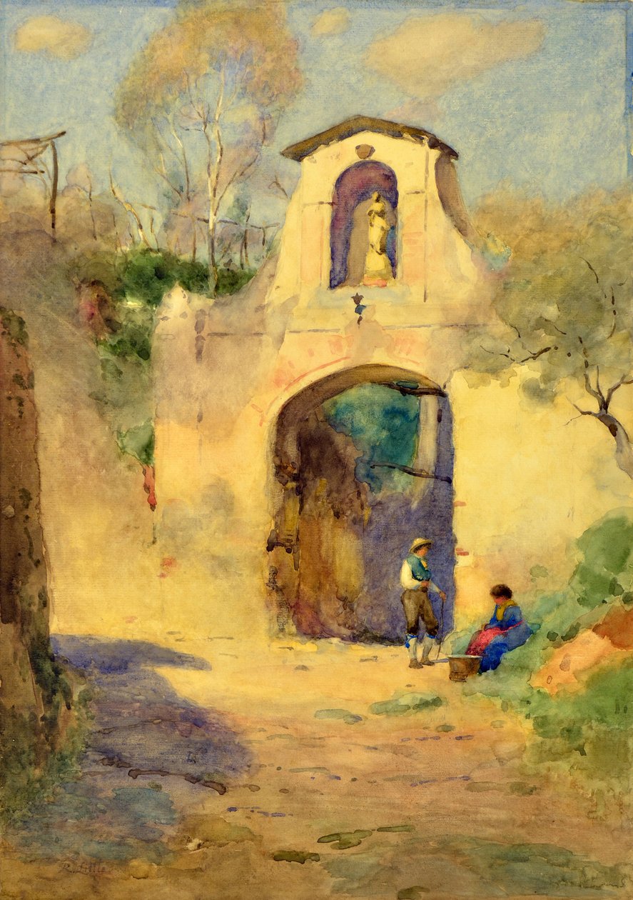 The Archway, Espanha (aquarela) de Robert W. Little
