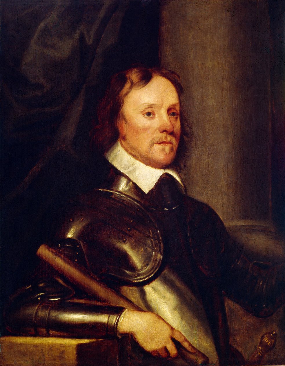 Retrato de Oliver Cromwell (1599-1658). Pintura de Robert Walker (1599-1658), óleo sobre madeira de Robert Walker