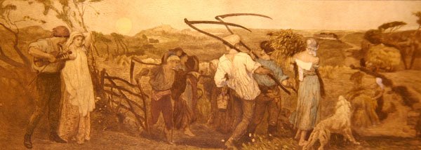 Harvest Moon, c.1883 (gravura colorida à mão sobre papel) de Robert Walker Macbeth