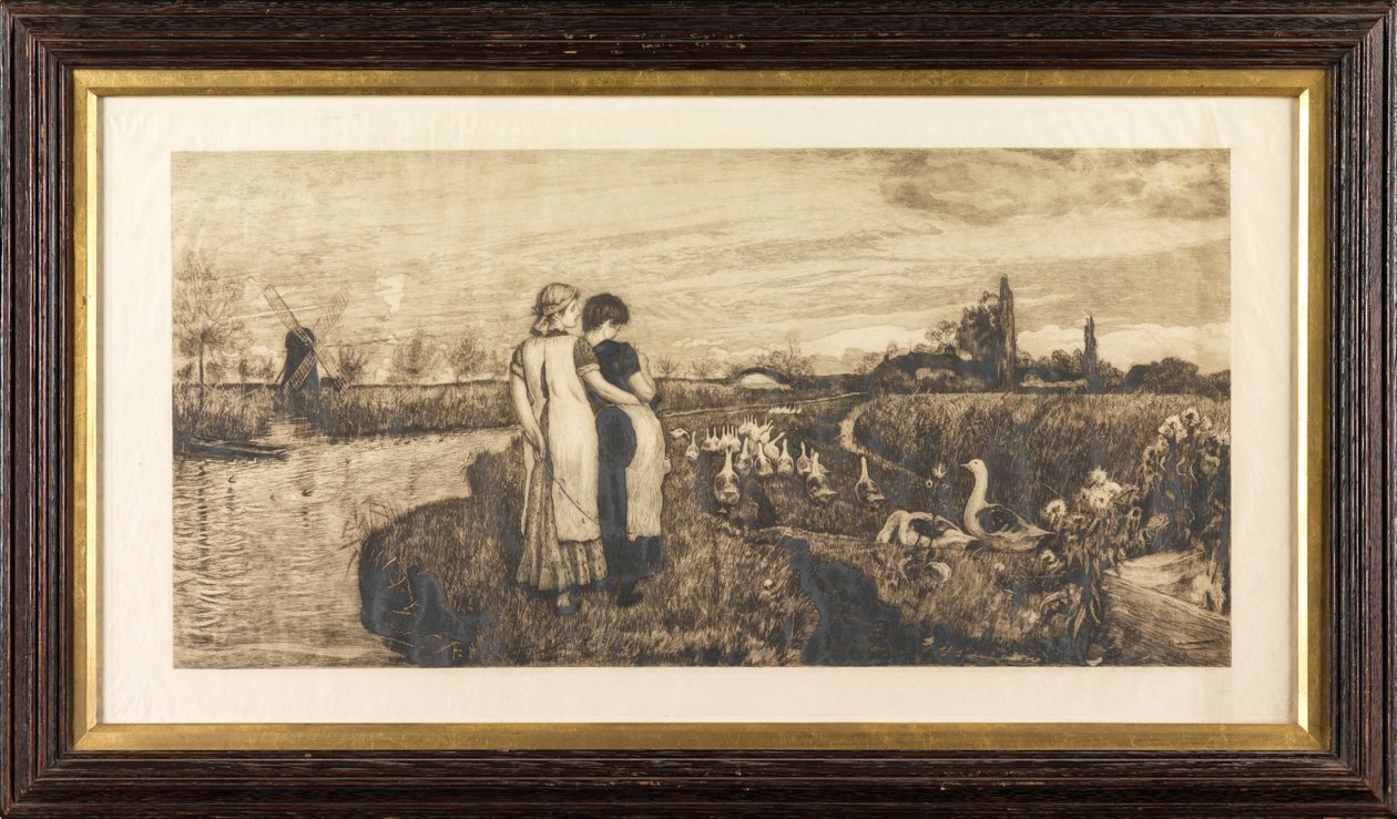 In the Fens, Evening (gravura) de Robert Walker Macbeth