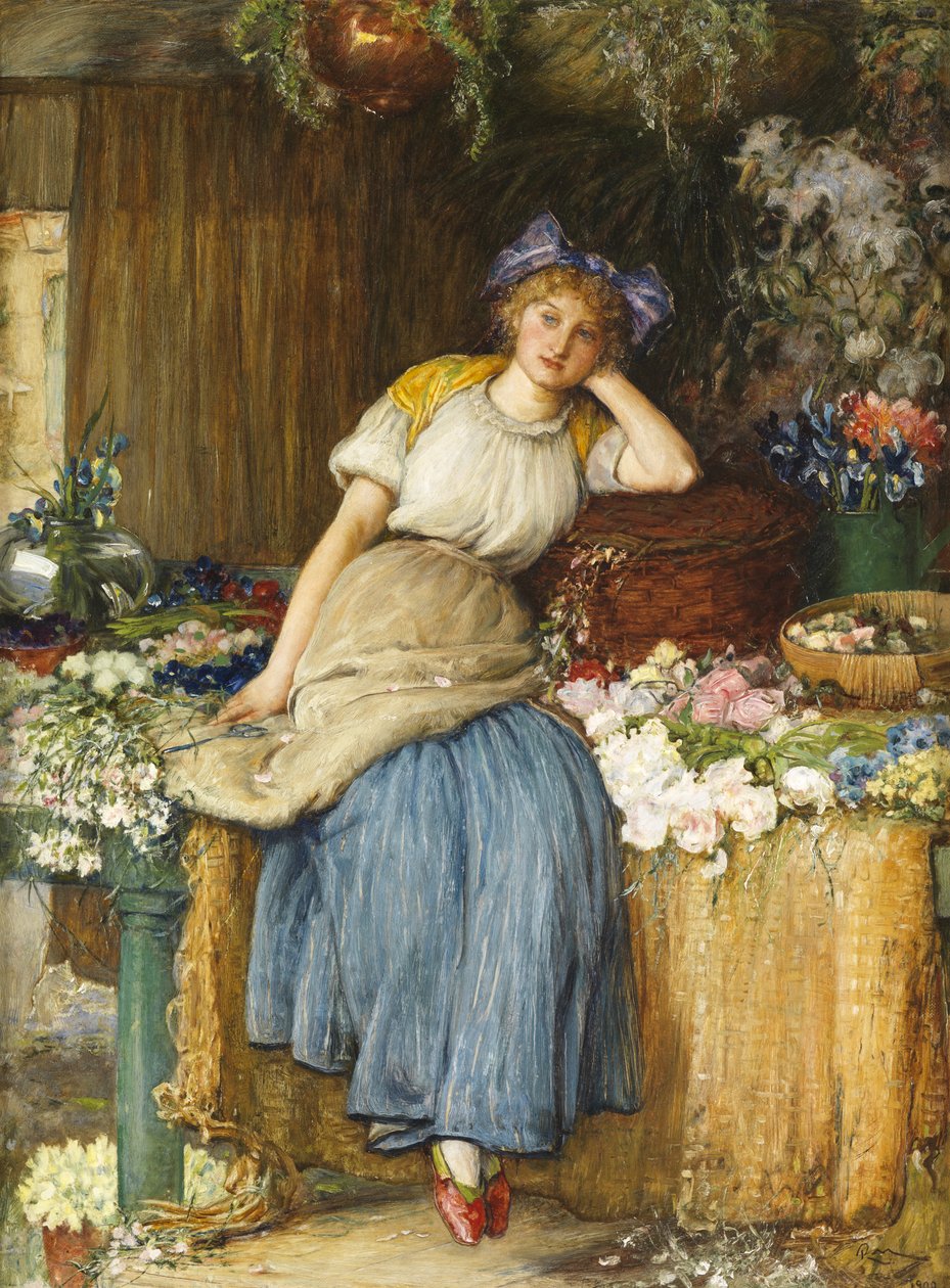 A menina de flor da Alsácia, 1900 de Robert Walker Macbeth