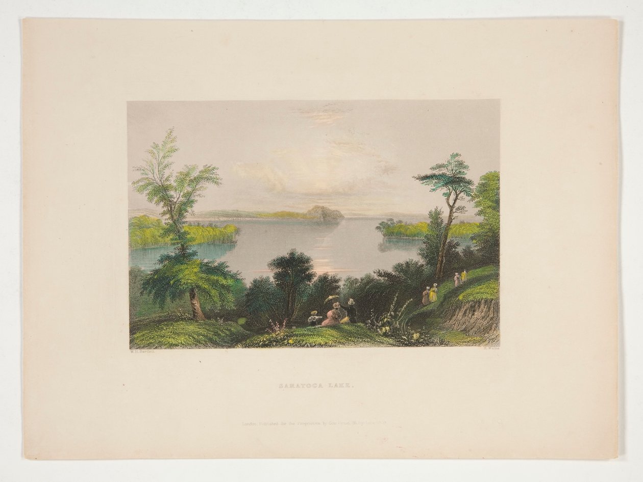 Lago Saratoga, ilustração para Nathaniel Parker Willis de Robert Wallis