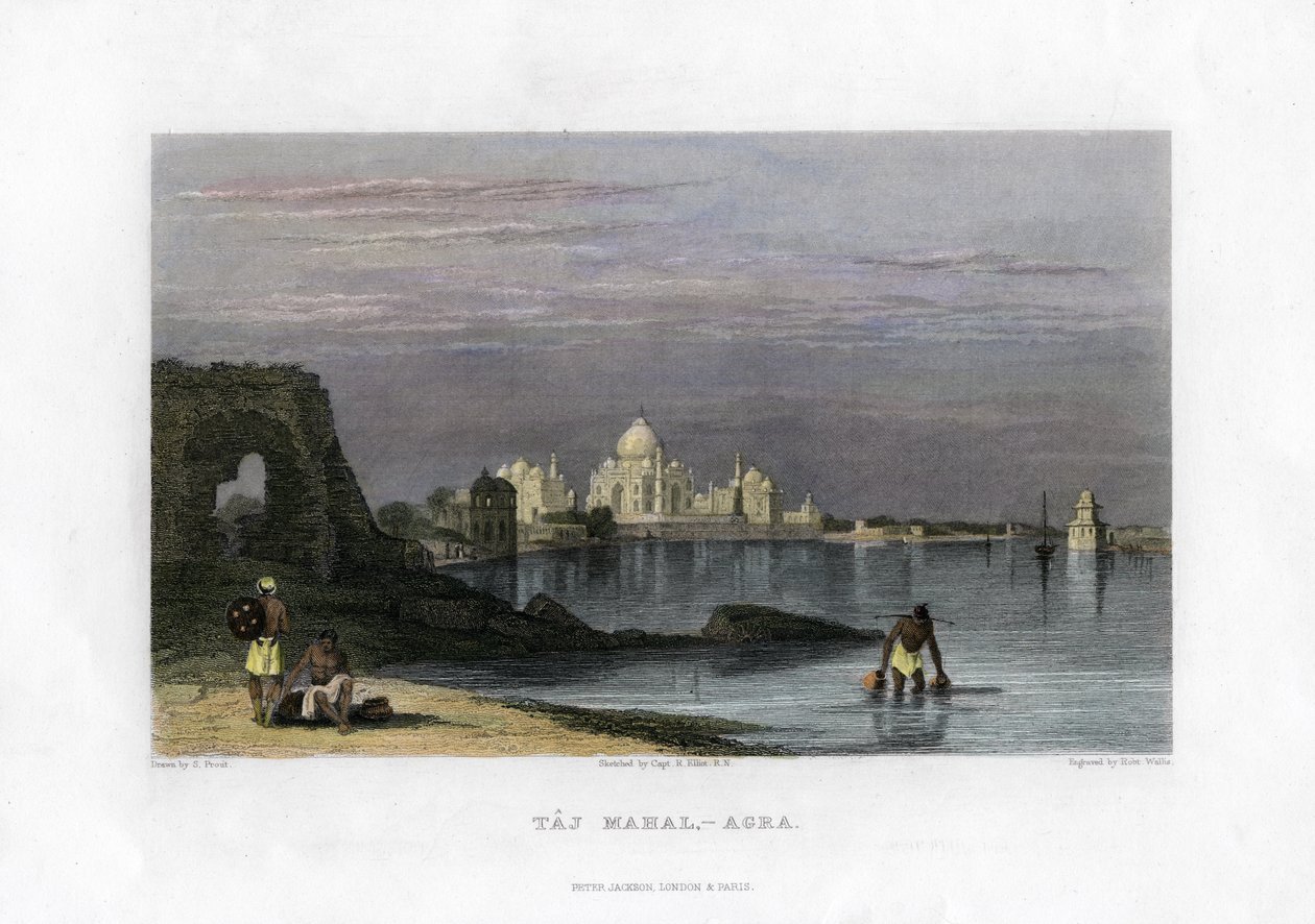 Taj Mahal, Agra, Índia, século XIX de Robert Wallis