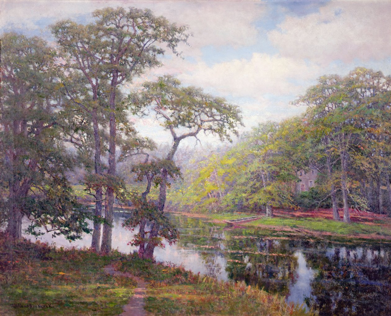 Peacedale, Rhode Island (óleo sobre tela) de Robert Ward van Boskerck