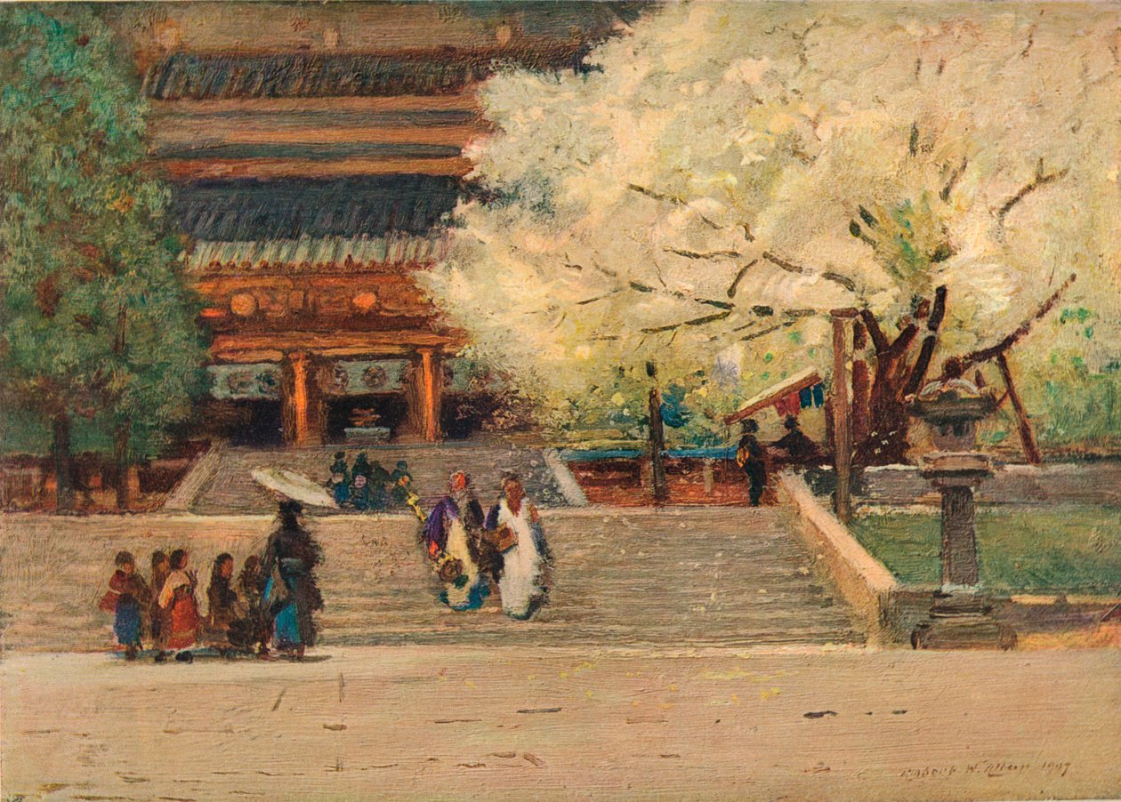 Templo em Nikko, Japão, c1908 de Robert Weir Allan
