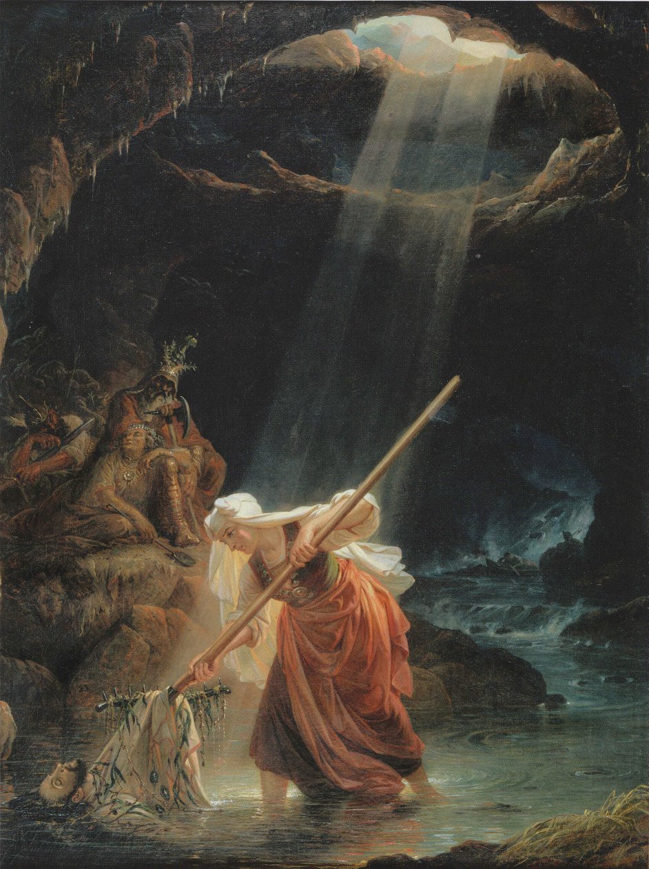 A mãe de Lemminkäinen em Tuonela de Robert Wilhelm Ekman